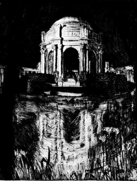 A Structure Brave - Palace of Fine Arts - From an etching by Gertude Partington
