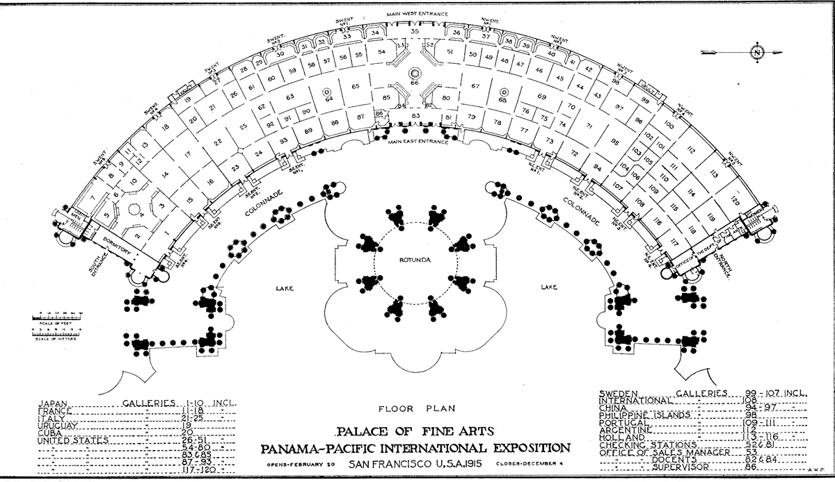 Map of Palace of Fine Arts