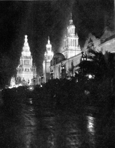 Avenue of Palms - The South Facade by Night