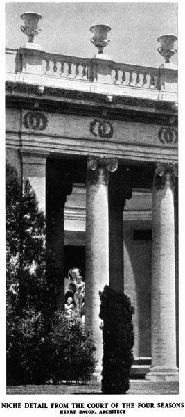 Niche Detail from the Court of the Four Seasons. Henry Bacon, Architect