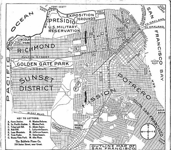 Map of San Francsico