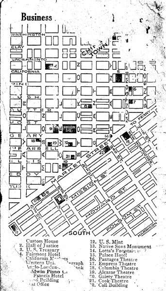 Map of Downtown San Francisco