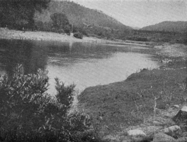 South Fork of the American River, Coloma. The Bend in the River Is the Precise Spot Where Gold Was First Discovered in California