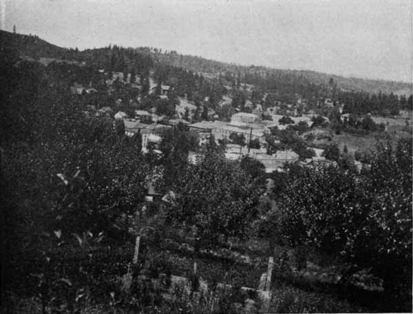 Placerville, the County Seat of El Dorado County, From the Road to Diamond Springs