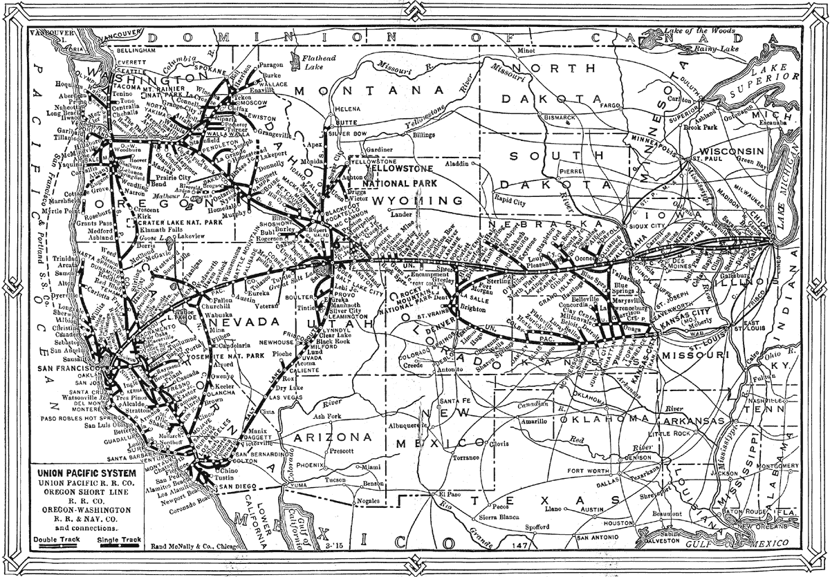 Map of Union Pacific System