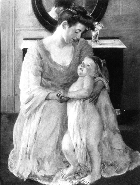 Woman and Child: Rose Scarf - Mary Cassatt