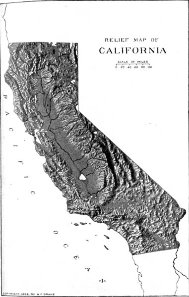 Relief Map of California