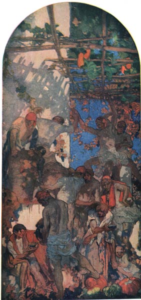 Earth I. Dancing the Grapes. By Frank Brangwyn