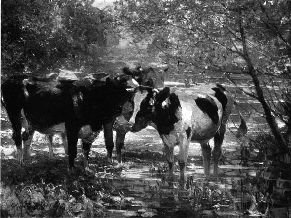 In the Rhine Meadows. By Heinrieh von Zügel