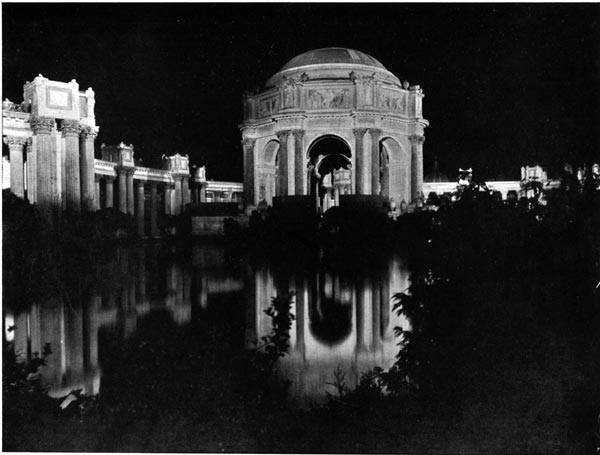 Rotunda, Lagoon, and Palace of Fine Arts (Night Effect)
