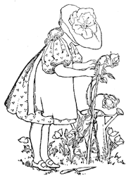 Girl Picking Flowers