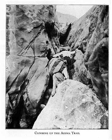 Climbing up the Acoma Trail