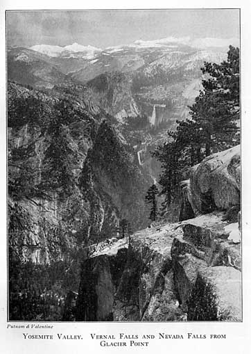 Yosemite Valley, Vernal Falls and Nevada Falls from Glacier Point