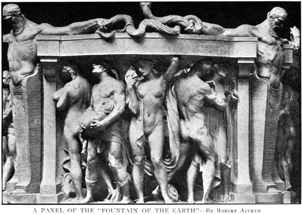 Panel of "The Fountain of the Earth" (by R. Aitken)