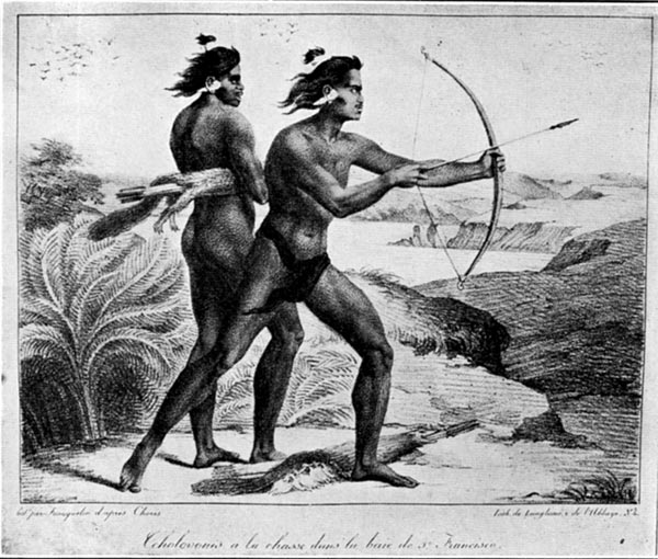 Indians of the Tcholovoni Tribe Hunting on the Shores of the Bay of San Francisco (1816)