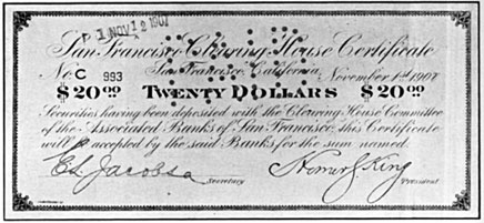 $20.00 Clearing House Certificate