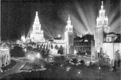 Avenue of Palms at Night