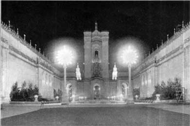 Entrance to Court of the Ages, at Night