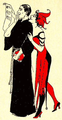 Man and Woman in Costume.