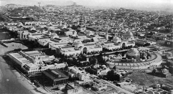 Aeroplane view of the Exposition