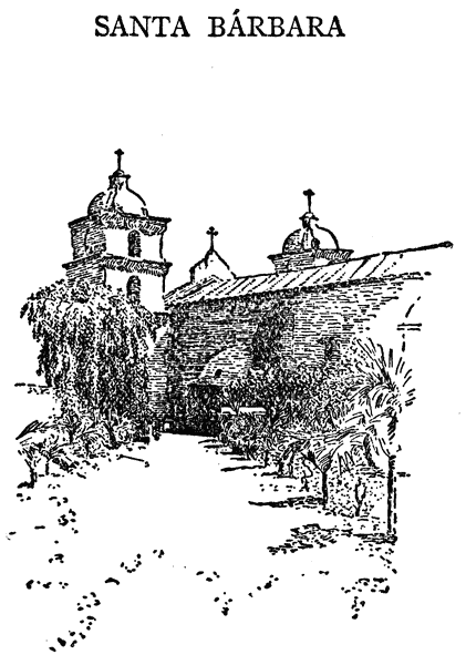 Drawing of Mission Santa Barbara